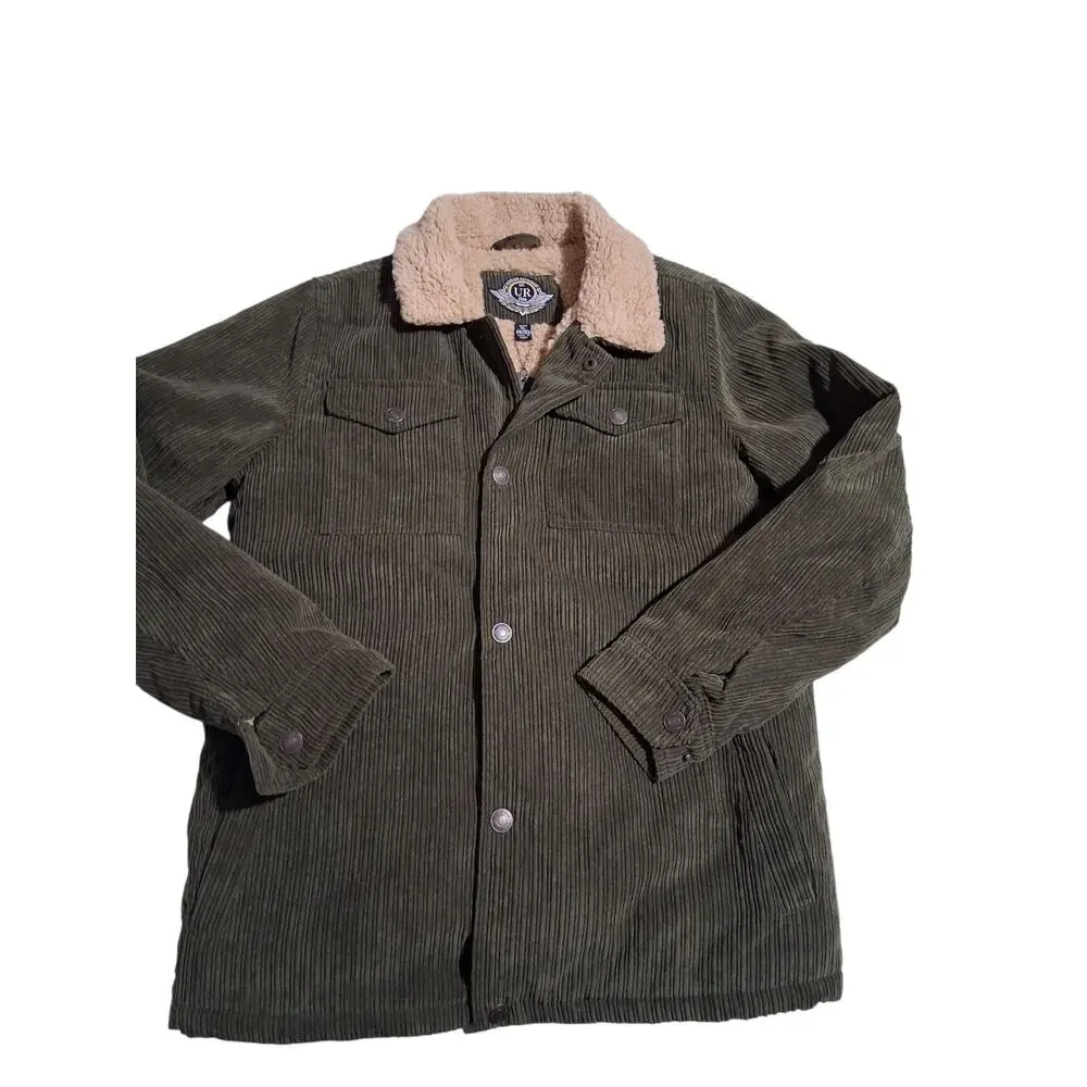 Urban Republic Boys' size XL 18/20 Sherpa Lined Corduroy Western Jacket Mens S